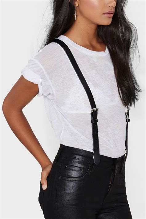 women leather suspenders|vintage leather suspenders.